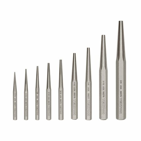 TEKTON Solid Punch Set, 9-Piece (1/6-3/8 in.) PNC94001